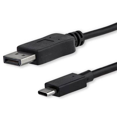 Startech 2 Metre Usb C To Displayport Cable 4k 60hz Black Cdp2dpmm6b Comms Express