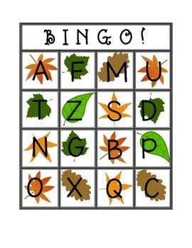 Fall Uppercase Letter Bingo By Cristie Smith Teachers Pay Teachers