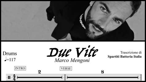 Due Vite Marco Mengoni Drumless Spartito Pdf Sanremo Eurovision