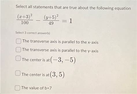 Solved Select All Statements That Are True About The