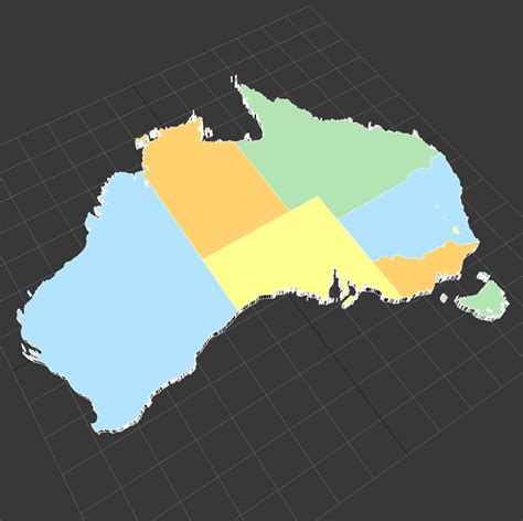 Map of Australia 3D Model $70 - .3ds .obj .max - Free3D