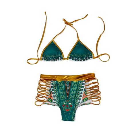 2017 Sexy Bikini Brazilian Women Swimsuit Print Two Pieces Bath Suits