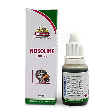 Buy Wheezal Nosoline Nasal Drops 15 Ml Online At Best Price Homeopathy