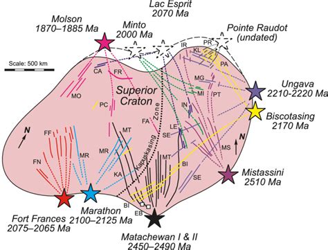 Proterozoic Radiating Dyke Swarms Associated With The Breakup Of The