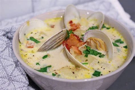 Homemade New England Clam Chowder With Fresh Clams Cuisine And Cocktails