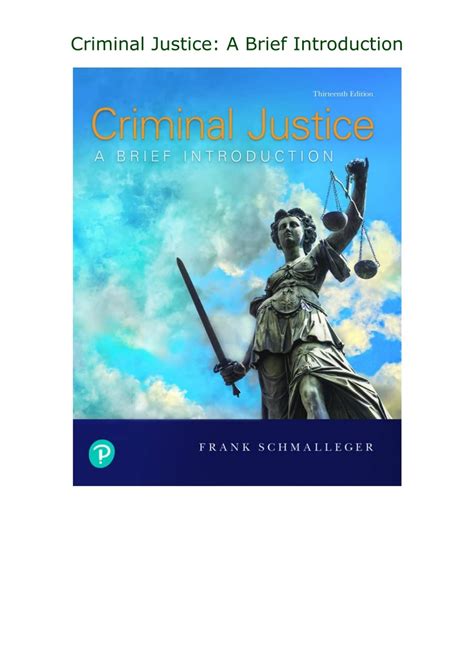 Criminal Justice A Brief Introduction 12th Edition Pdf Free