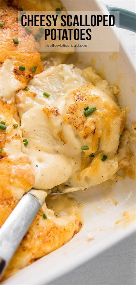 These Easy Cheesy Scalloped Potatoes Are Smothered In A Creamy Cheese Sauce And Baked To