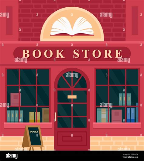 Old Bookstore Facade Stock Vector Images Alamy