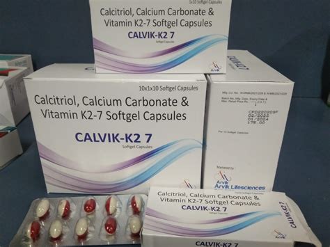 Calcitriol Calcium Carbonate Vitamin K2 7 Capsules