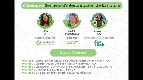 Webinaire Les étapes clés pour la mise en place d un sentier d