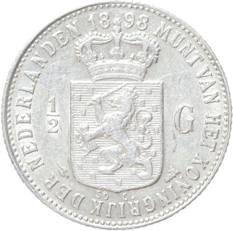 Nederland Wilhelmina 1890 1948 1 2 Gulden 1898 Catawiki