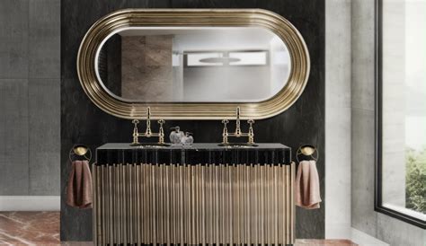 Be Inspired By The Gold-Accented Wall Mirrors For Bathrooms