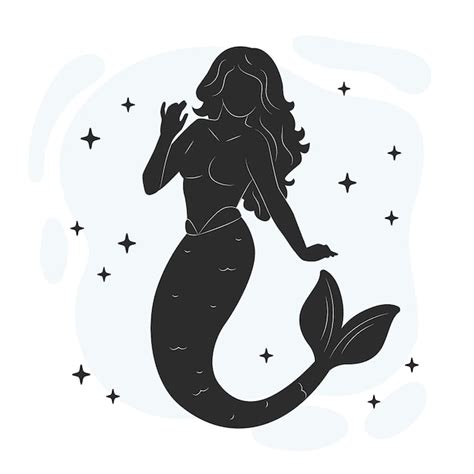 Mermaid Silhouette Clip Art