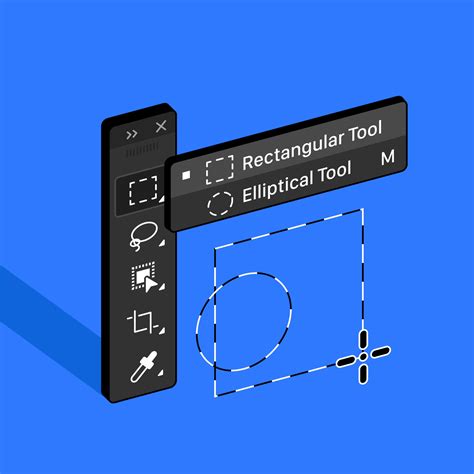 Tools Panel. Rectangular Marquee tool. Elliptical tool 24050179 Vector ...