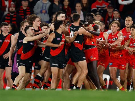 Afl Round Essendon V Gold Coast Mac Andrew After The Siren Goal