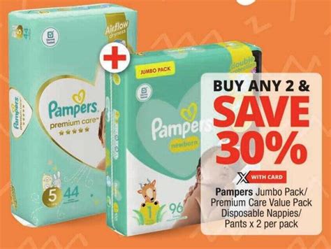 Pampers Jumbo Pack Premium Care Value Pack Disposable Nappies Pants X