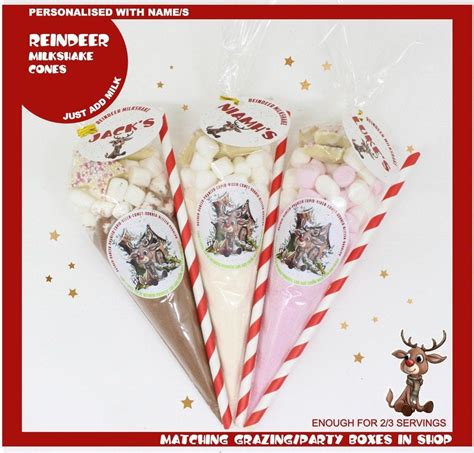 Reindeer Hot Chocolate Cone Labels Artofit