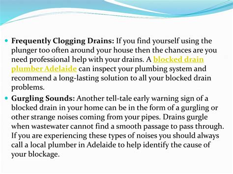 Ppt Blocked Drain Early Warning Signs You Need To Know Powerpoint