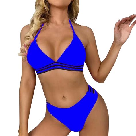 Hwmodou Female Bikinis Sets New Swimsuit Solid Color Split Bikini