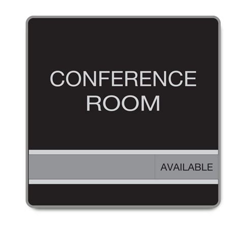 Slider Signs for Conference Rooms, Silver, Red & Green - NapNameplates