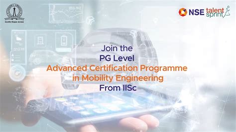 Apply Today For The Pg Level Advanced Certification Programme In Mobility Engineering Youtube