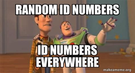 Random Id Numbers Id Numbers Everywhere Buzz And Woody Toy Story