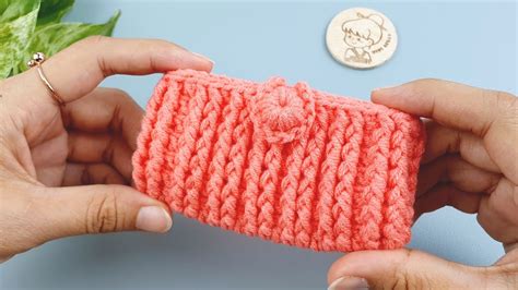 How To Crochet Cardholder With Front Post Double Crochet Stitch