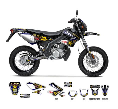 Makita Rockstar Series Graphics Kit For Derbi Senda 50 • Tmx Graphics