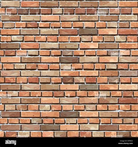 Brick Wall Seamless Vector Illustration Background Texture Pattern For Continuous Replicate