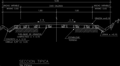 Section Of Road Dwg Section For Autocad Designs Cad