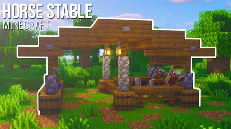 Minecraft : How to Build a Horse Stable | Small and Easy Stable ...