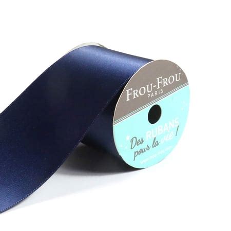 Bobinette Frou Frou Mx Mm Satin Double Face Navy Rubans