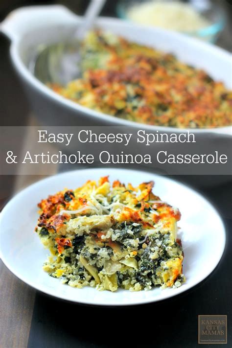 Easy Spinach Casserole With Artichokes And Quinoa