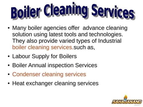 Types Of Boilers Boiler Cleaning Services In India Ppt