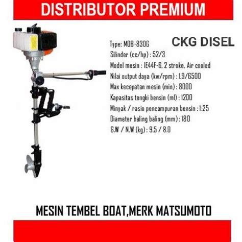 Jual Mesin Tempel Outboard Hp Matsumoto Shopee Indonesia