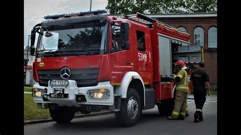 Wyjazd alarmowy zastępu 531 Z 21 GBARt Mercedes Atego z JRG Stargard i