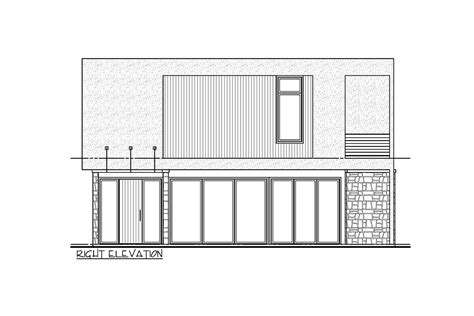 Two Story Modern Guest House Plan With Privacy Wall 42437db