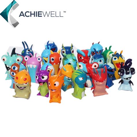Anime Slugterra Characters 24pieces Action Figures Cartoon Cute Models