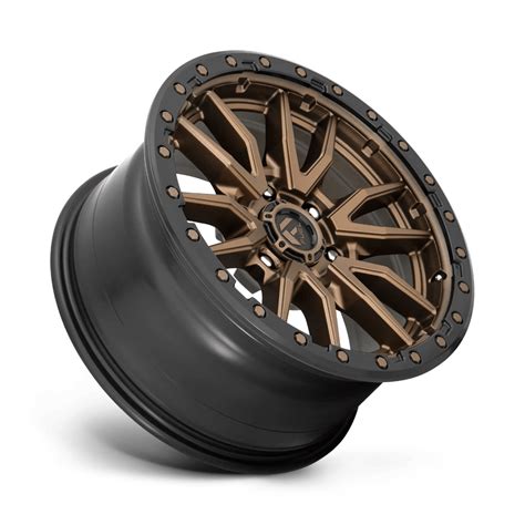 Fuel 1pc Aluminum Rim D681 Rebel 18x9in Matte Bronze With Black Bead Ring Finish D68118909450