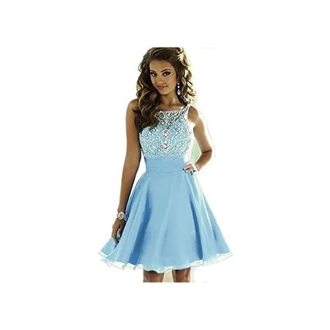 Meilisay Meilishuo Women S Sparkly Beading Prom Dresses Short