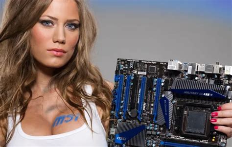 Sexy Boobs Motherboard Msi Blue Eyes Extreme Hot