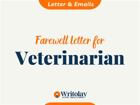 Veterinarian Farewell Letter Templates Writolay