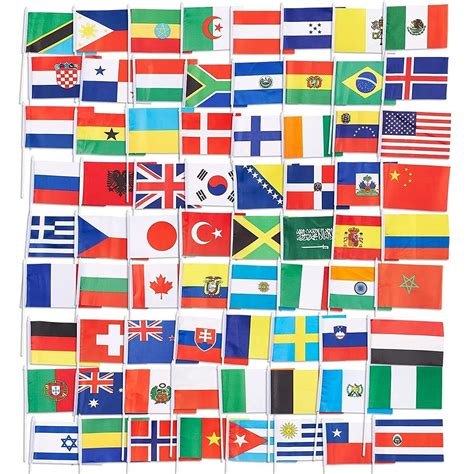 International 3x5 Flag Set Of 20 Country Countries Polyester Flags