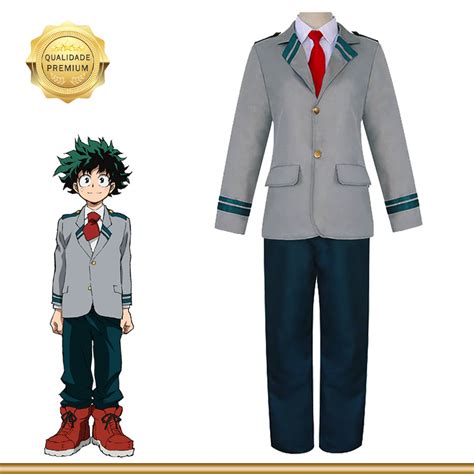 Cosplay Izuku Midoriya - Deku de alta qualidade. Fantasia do anime My ...