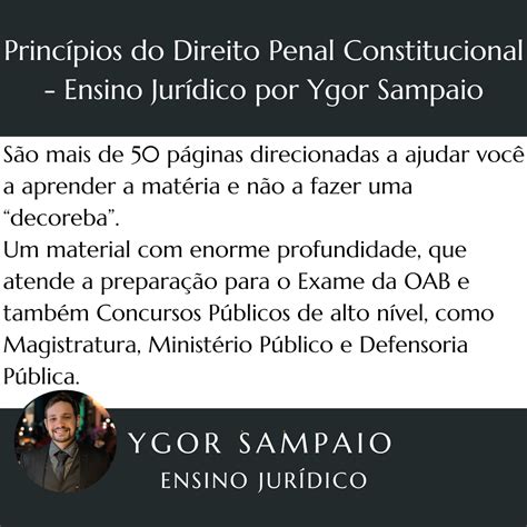 Princípios Constitucionais do Direito Penal Resumo Completo de 50