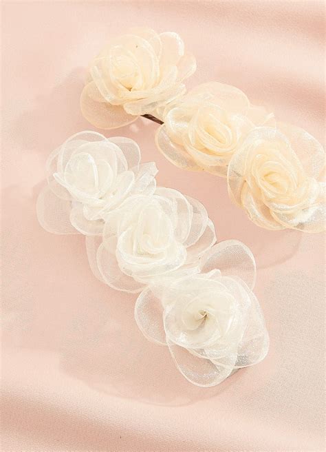 Mesh Camellia Hair Clip Azazie