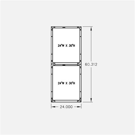 24″w X 60″h 2 Tier 2 Cage Configuration Nikki X Ray