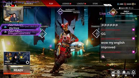 Apex Legends Grinding To Level 110 Battle Pass Come Join And Chat