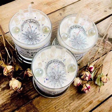 Candle Crescent Moon Intention Candles With Etsy Artofit