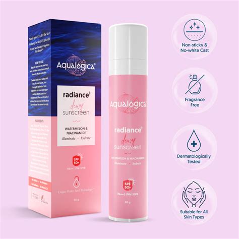 Buy Aqualogica Radiance Dewy Sunscreen With Watermelon And Niacinamide